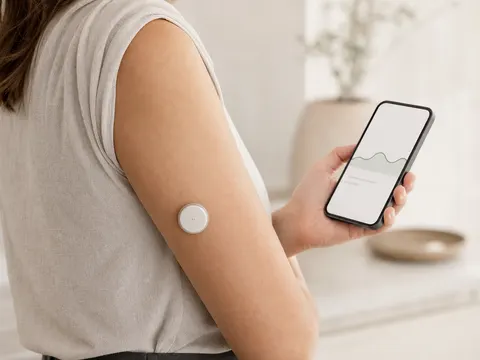 Continuous glucose monitor worn on the arm